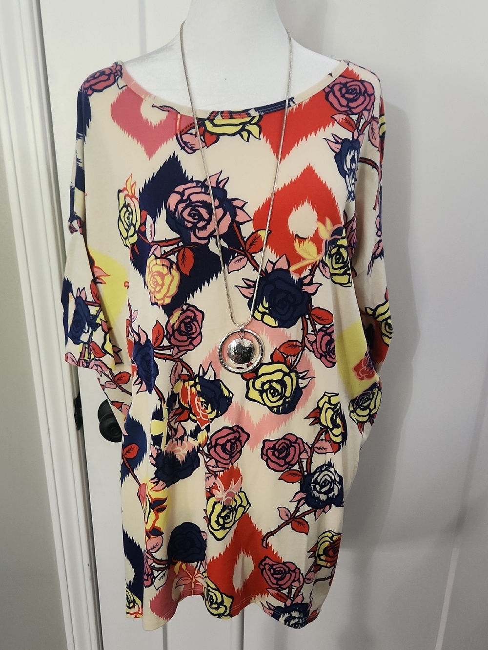 High-Low Tunic T-Shirt Floral